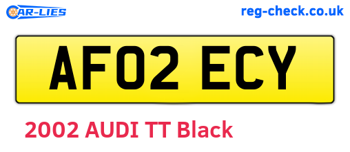 AF02ECY are the vehicle registration plates.
