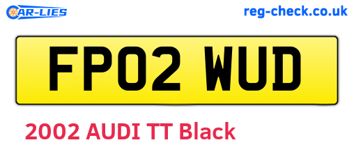 FP02WUD are the vehicle registration plates.