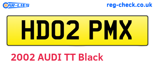 HD02PMX are the vehicle registration plates.