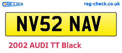 NV52NAV are the vehicle registration plates.