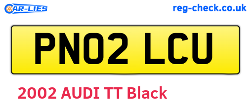 PN02LCU are the vehicle registration plates.