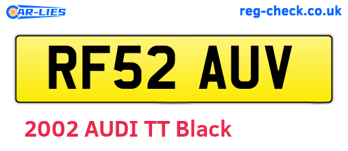 RF52AUV are the vehicle registration plates.