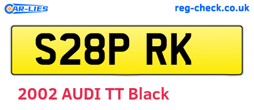 S28PRK are the vehicle registration plates.