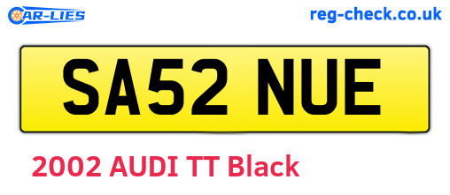 SA52NUE are the vehicle registration plates.