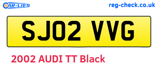 SJ02VVG are the vehicle registration plates.
