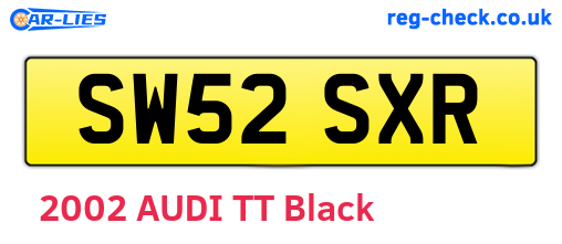 SW52SXR are the vehicle registration plates.