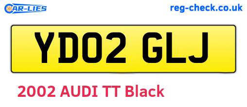 YD02GLJ are the vehicle registration plates.
