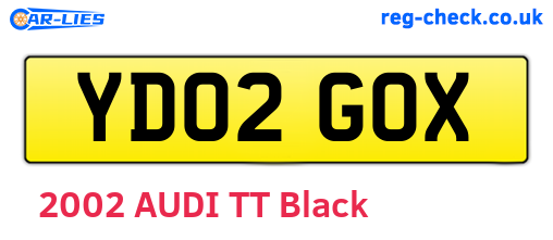 YD02GOX are the vehicle registration plates.