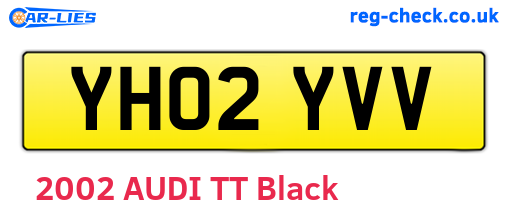 YH02YVV are the vehicle registration plates.