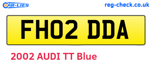 FH02DDA are the vehicle registration plates.