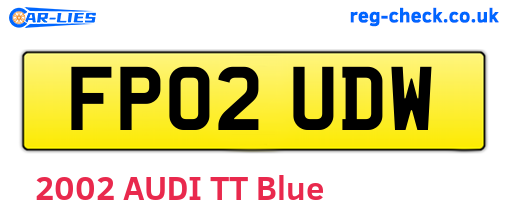 FP02UDW are the vehicle registration plates.