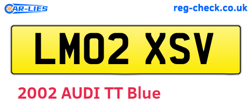 LM02XSV are the vehicle registration plates.