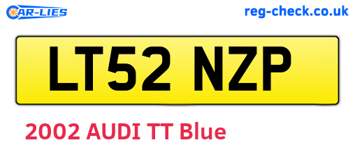 LT52NZP are the vehicle registration plates.