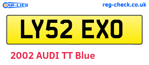 LY52EXO are the vehicle registration plates.