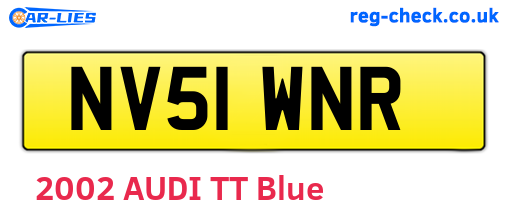 NV51WNR are the vehicle registration plates.