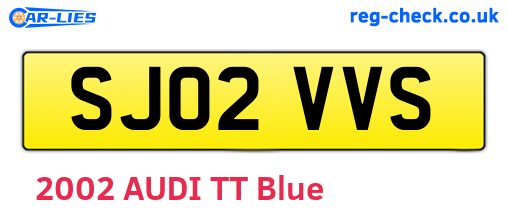 SJ02VVS are the vehicle registration plates.