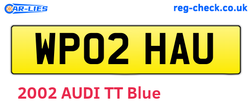 WP02HAU are the vehicle registration plates.