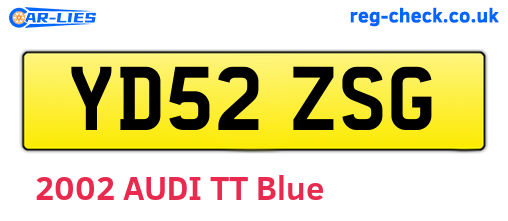 YD52ZSG are the vehicle registration plates.