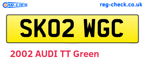 SK02WGC are the vehicle registration plates.