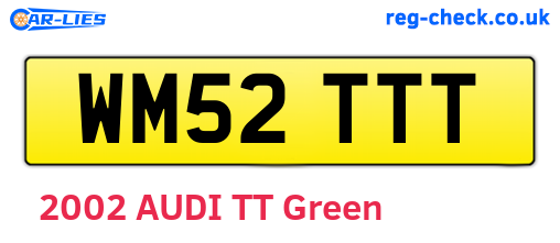 WM52TTT are the vehicle registration plates.