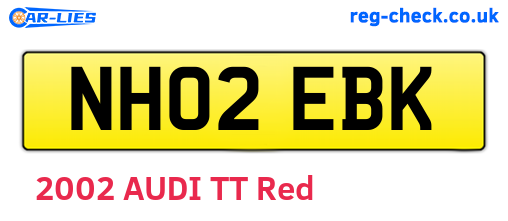 NH02EBK are the vehicle registration plates.