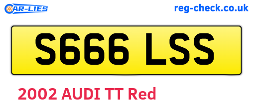 S666LSS are the vehicle registration plates.