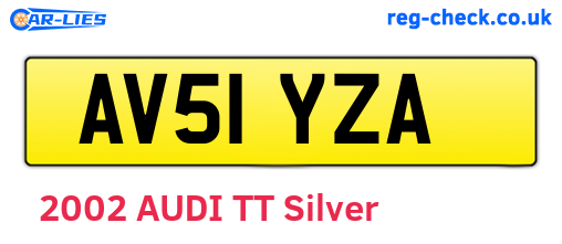 AV51YZA are the vehicle registration plates.