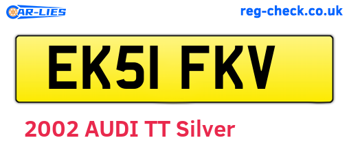 EK51FKV are the vehicle registration plates.