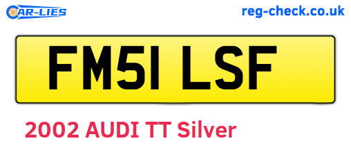 FM51LSF are the vehicle registration plates.
