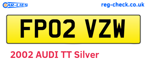 FP02VZW are the vehicle registration plates.