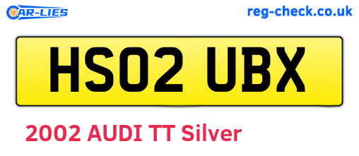 HS02UBX are the vehicle registration plates.