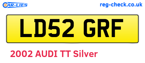 LD52GRF are the vehicle registration plates.