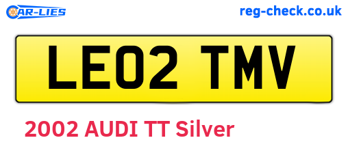 LE02TMV are the vehicle registration plates.