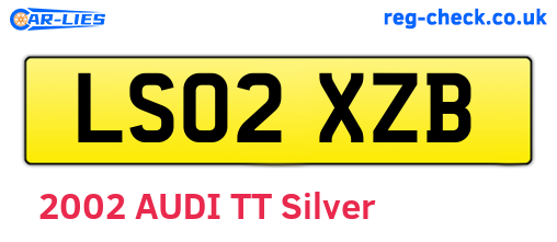 LS02XZB are the vehicle registration plates.
