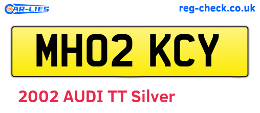 MH02KCY are the vehicle registration plates.