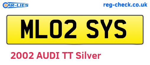 ML02SYS are the vehicle registration plates.