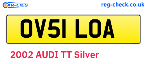 OV51LOA are the vehicle registration plates.