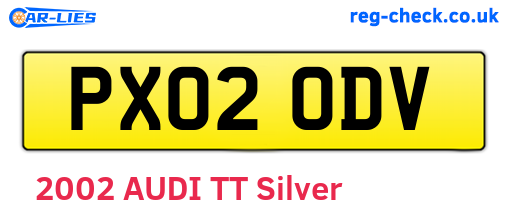 PX02ODV are the vehicle registration plates.