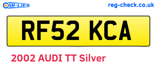 RF52KCA are the vehicle registration plates.