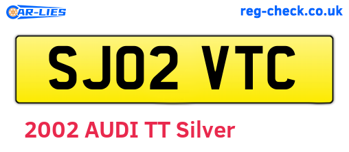 SJ02VTC are the vehicle registration plates.