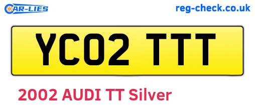 YC02TTT are the vehicle registration plates.