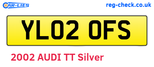 YL02OFS are the vehicle registration plates.