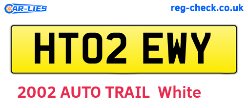 HT02EWY are the vehicle registration plates.