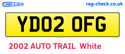 YD02OFG are the vehicle registration plates.