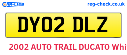 DY02DLZ are the vehicle registration plates.