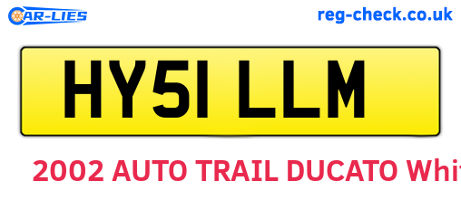 HY51LLM are the vehicle registration plates.