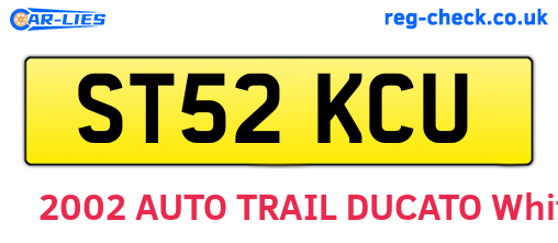 ST52KCU are the vehicle registration plates.