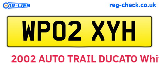 WP02XYH are the vehicle registration plates.