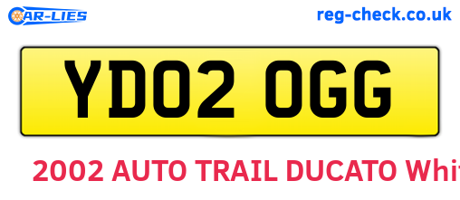 YD02OGG are the vehicle registration plates.