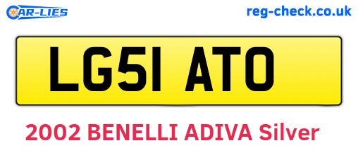 LG51ATO are the vehicle registration plates.